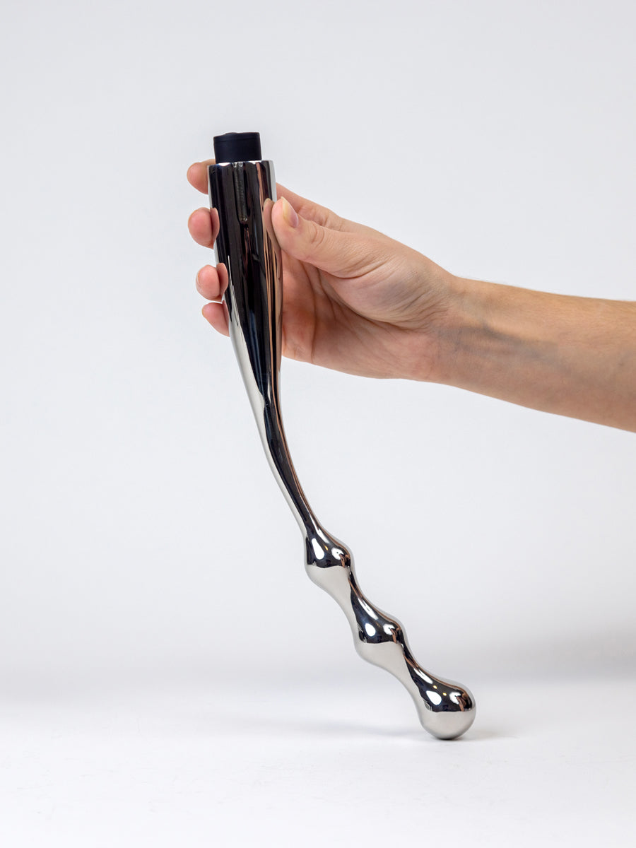 Slide | Steel Vibrating Wand | Metal Dildo Wand | Metal Sex Toy  The  Thruster
