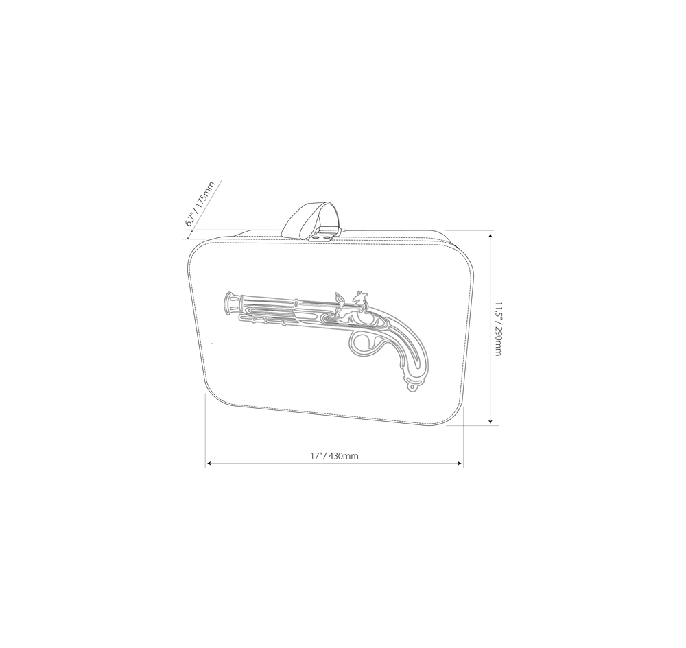 Pistol storage and carry on travel case with lock by GOOROO