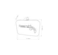 Pistol storage and carry on travel case with lock by GOOROO