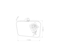 Rose Storage and Carry on Travel Case with Lock by GOOROO