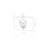 Skull storage and carry on travel case with lock by GOOROO