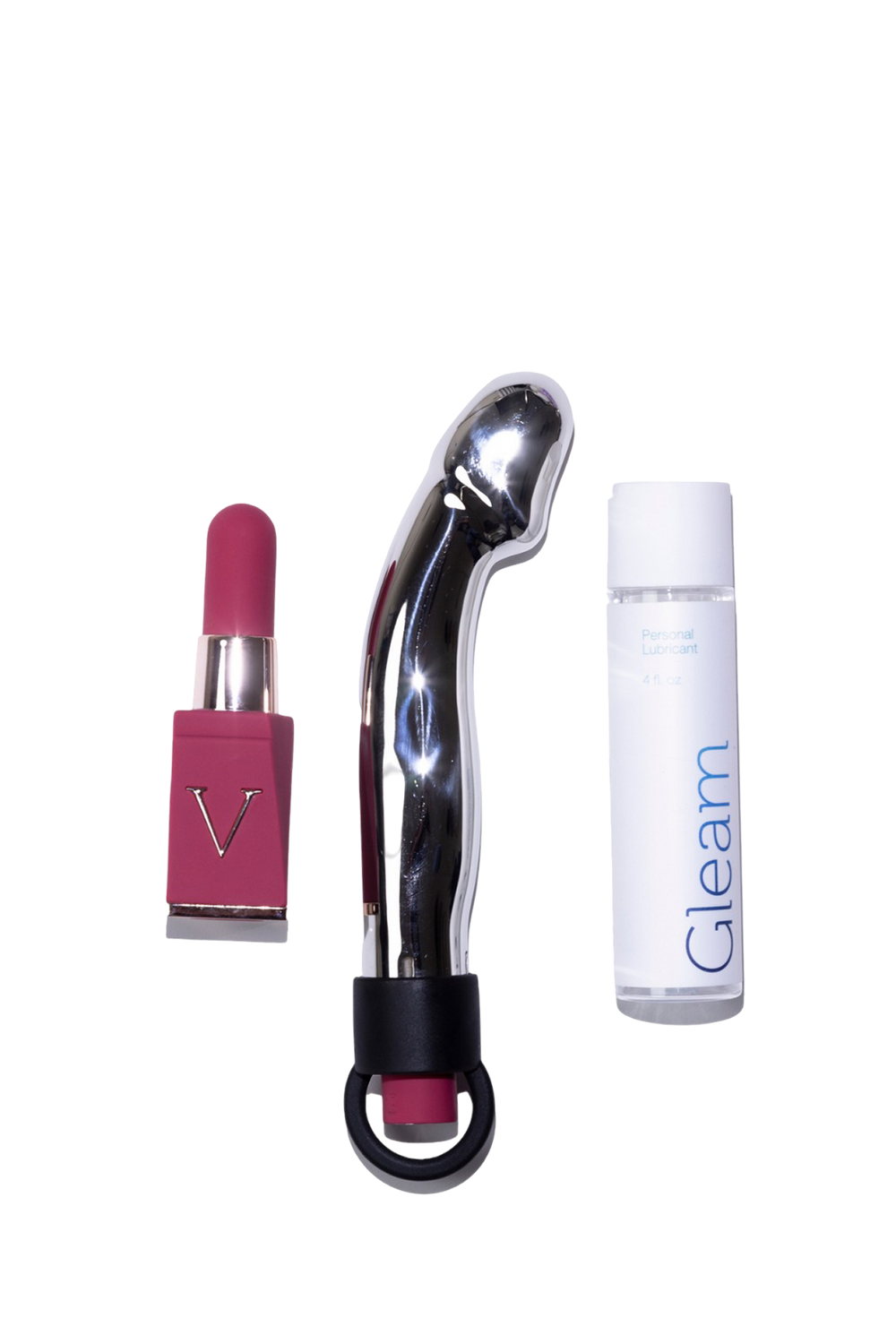 Solstice Alto Capo Metal Vibrator Dildo and Lipstick Clitoral Stimulator
