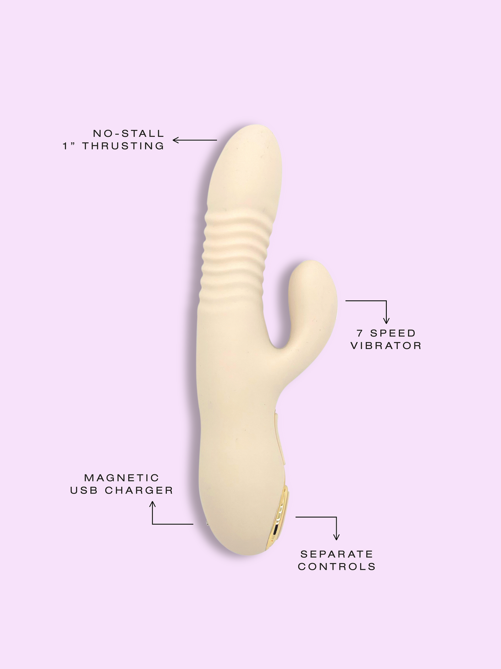 Velvet Thruster | Rabbit Vibrator and Thrusting Dildo in Silicone for The Thruster Velvet Thruster | Rabbit Vibrator and Thrusting Dildo in Silicone for The Thruster