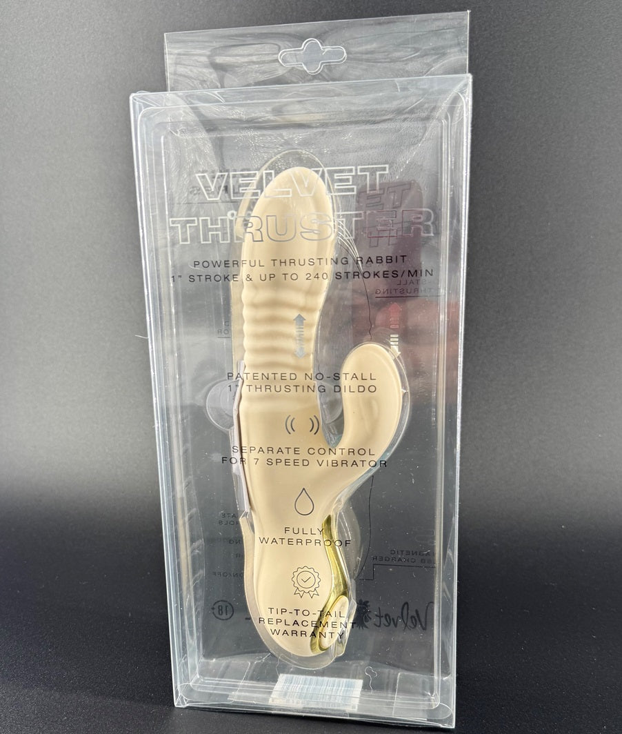 Velvet Thruster | Rabbit Vibrator and Thrusting Dildo in Silicone for The Thruster Velvet Thruster | Rabbit Vibrator and Thrusting Dildo in Silicone for The Thruster