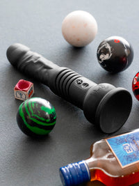 Thrusting dildo, velvet thruster mini - Mint Black Red Lilac