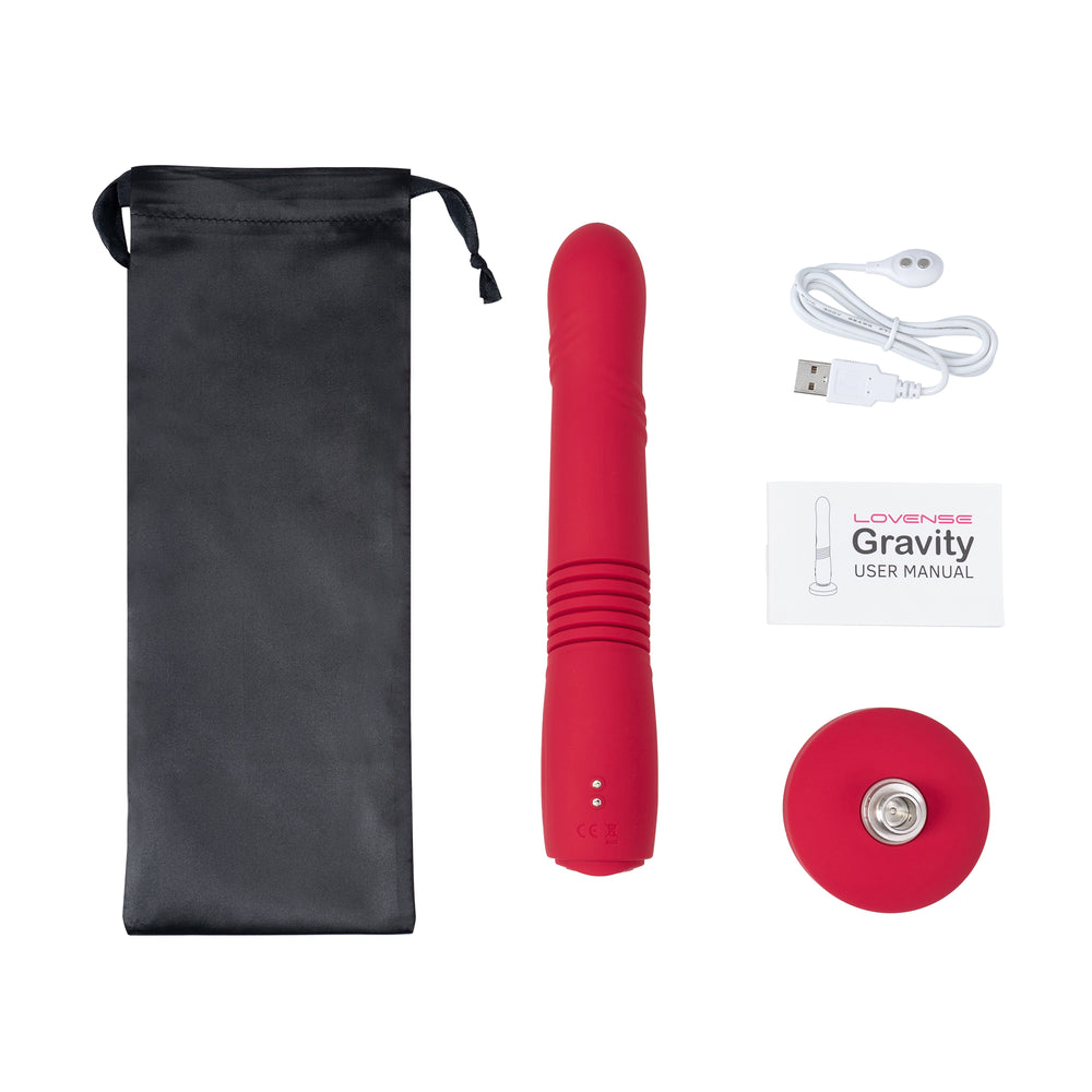 Lovense Gravity | Thrusting Vibrating Dildo with Bluetooth – The Thruster