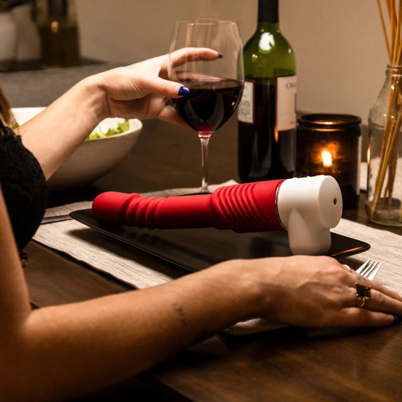 Realistic Thrusting Dildo and Handheld Sex Machine, Frankie